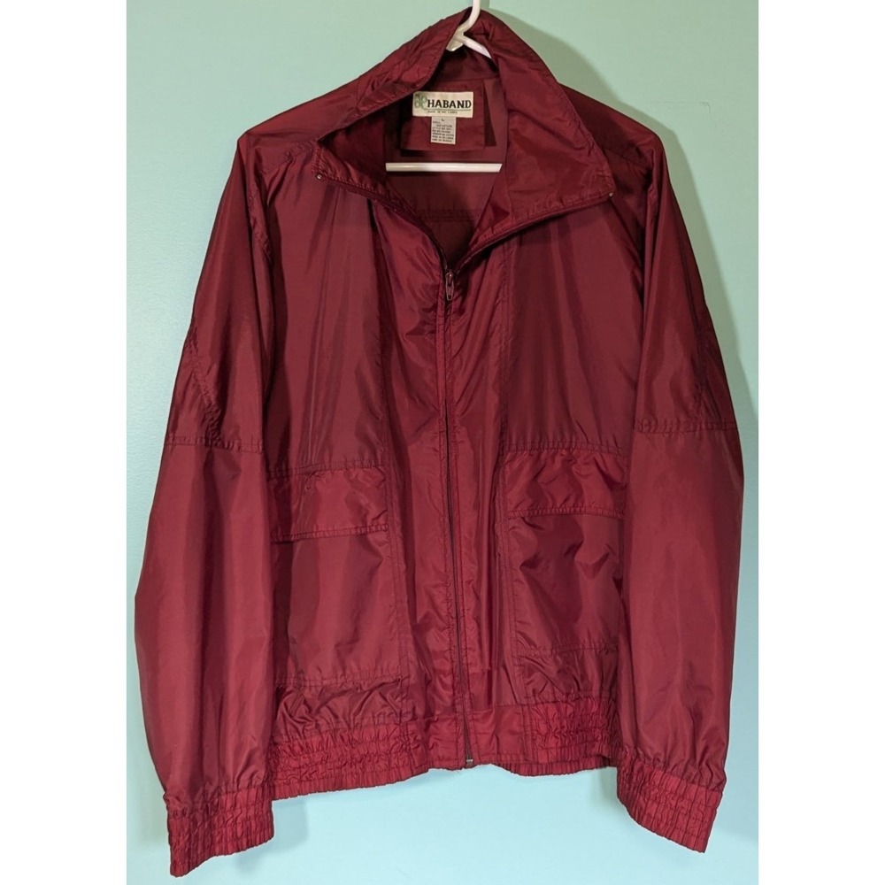 Haband Windbreaker Zip Up Jacket‎ Size Large Haband 100% Nylon